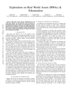 Capa do documento PDF - Exploração sobre Ativos do Mundo Real (RWAs) e Tokenização: Análise Técnica e Impacto no Mercado